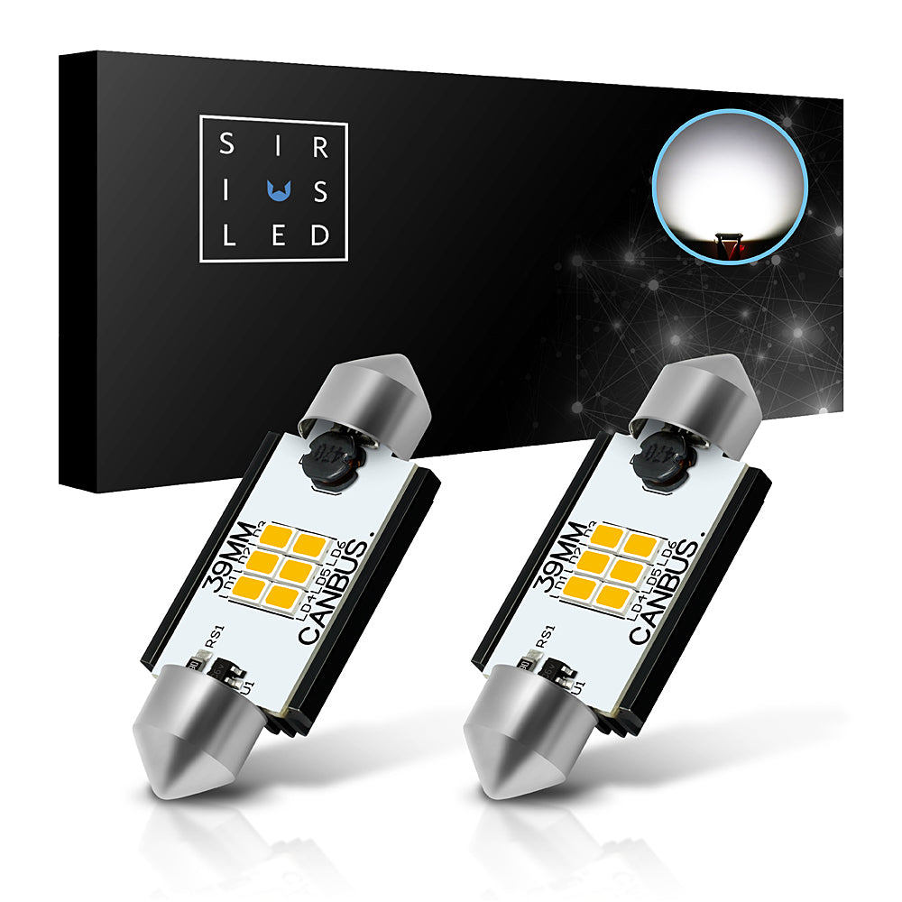 2x 9 SMD LED 42MM XENÓN BLANCO CANBUS LUZ INTERIOR FESTOON BOMBILLA LED