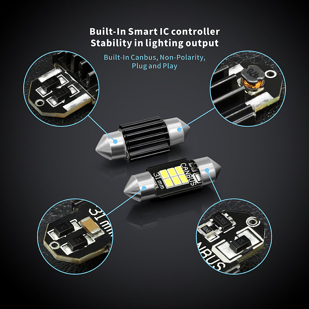 DSM Soffitte 31 mm canbus 2 LED blau